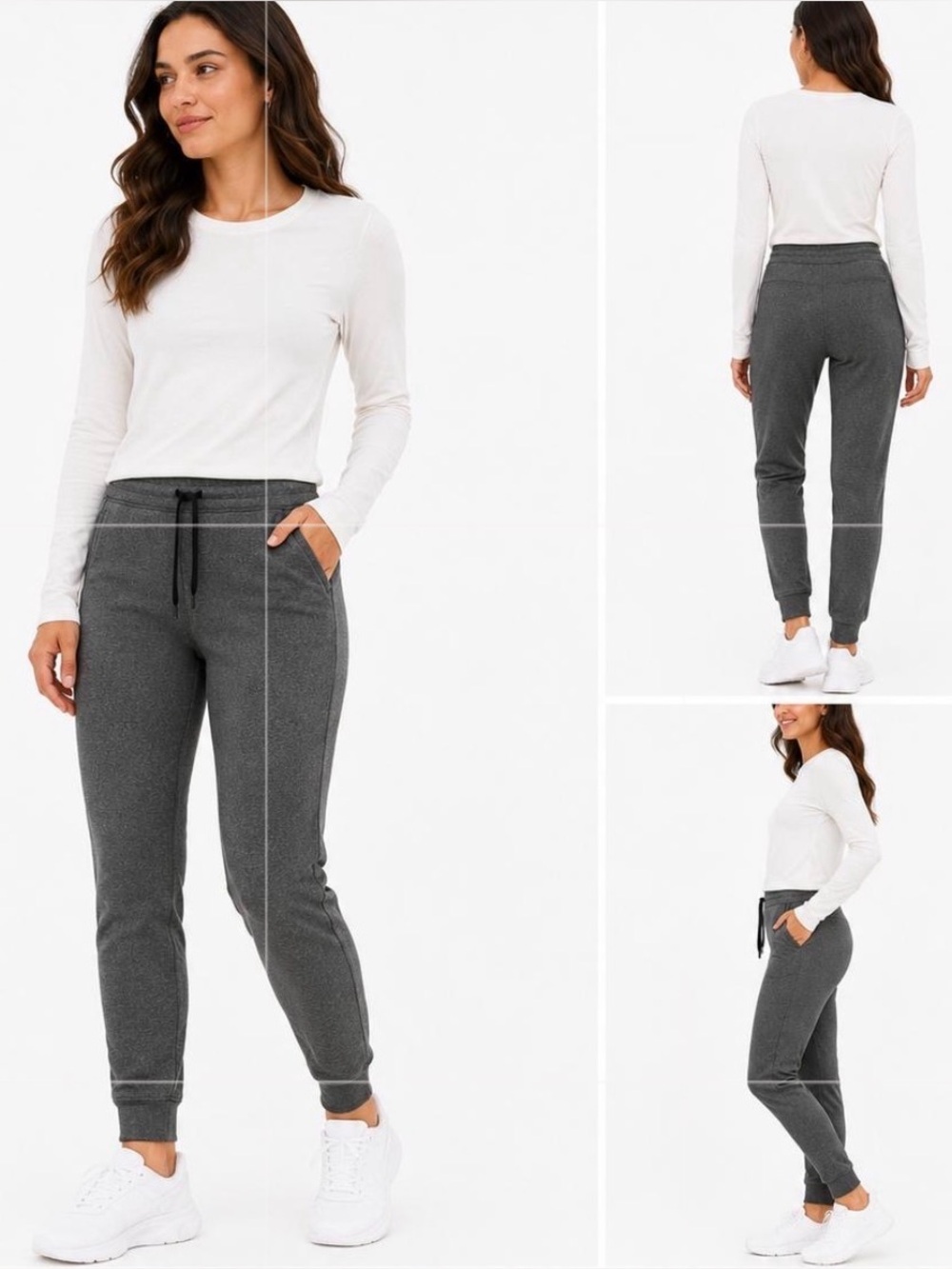 32 Degrees Gray Women's Jogger Pants with Black Drawstring